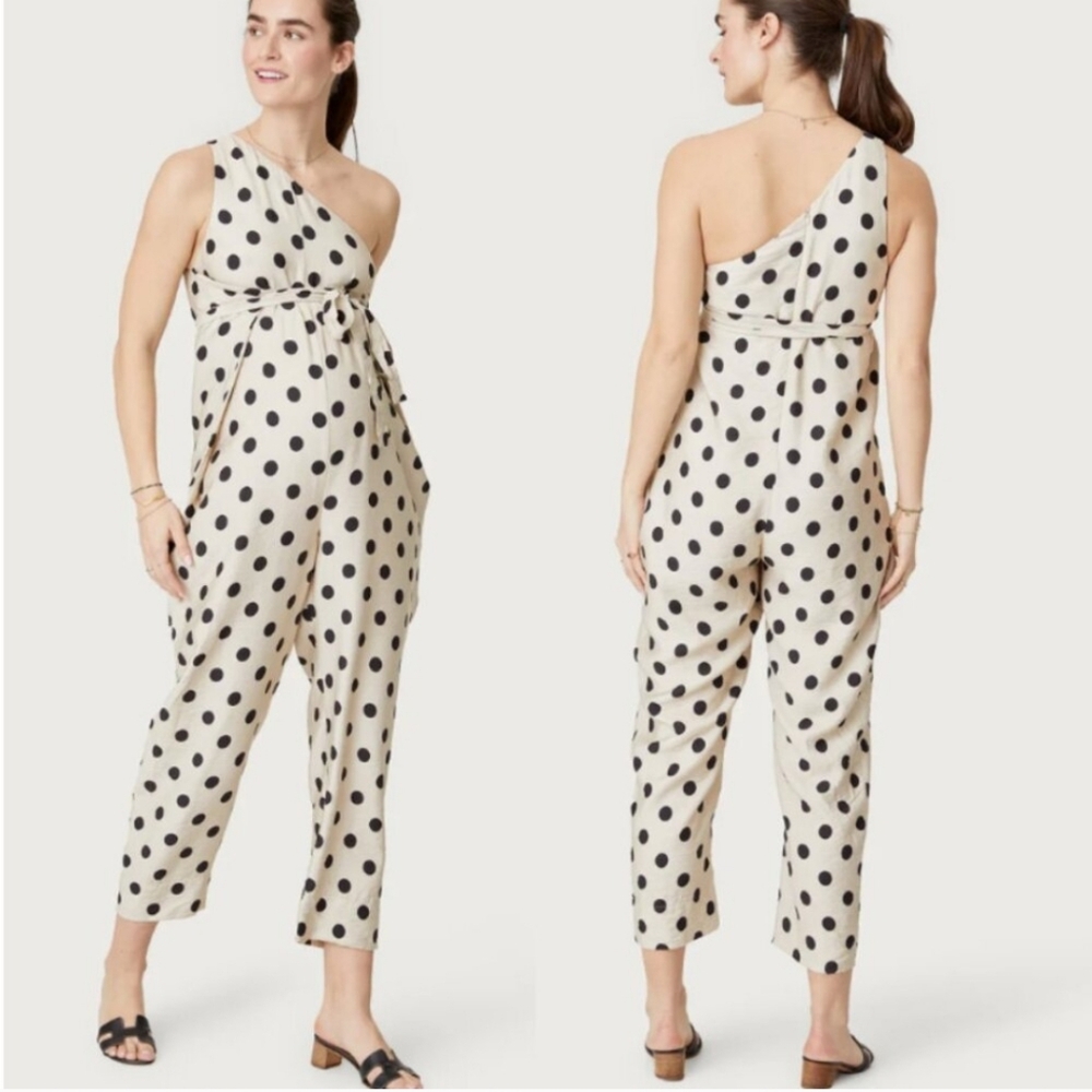 Hatch Black and White Polka Dot Jumpsuit
